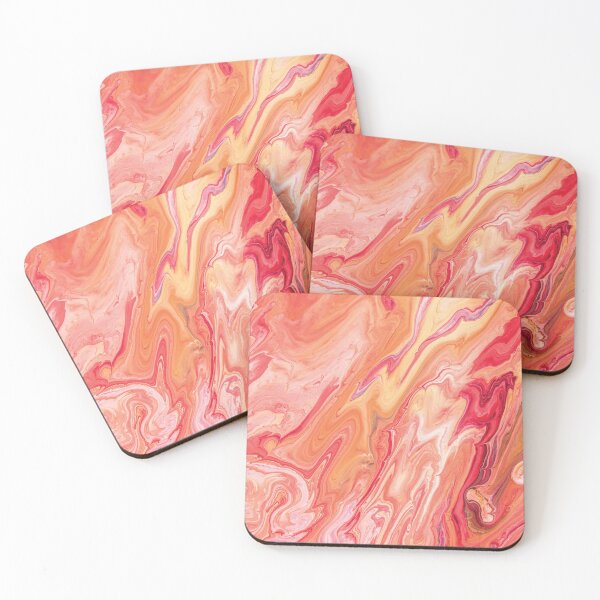 Item preview, Marble Swirls of Red Orange White and Yellow Abstract Pattern designed and sold by Alicia Chee.