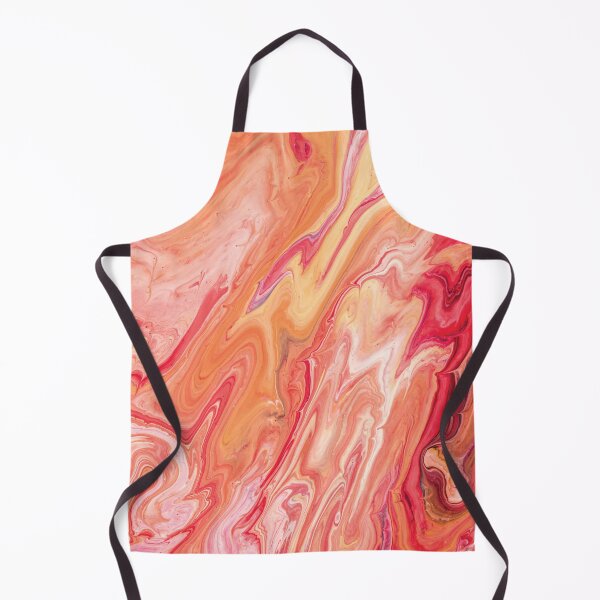 Item preview, Marble Swirls of Red Orange White and Yellow Abstract Pattern designed and sold by Alicia Chee.