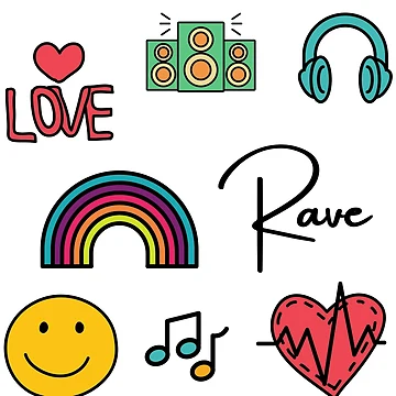 Artwork thumbnail, 90s Rave Party Sticker Pack by m95sim