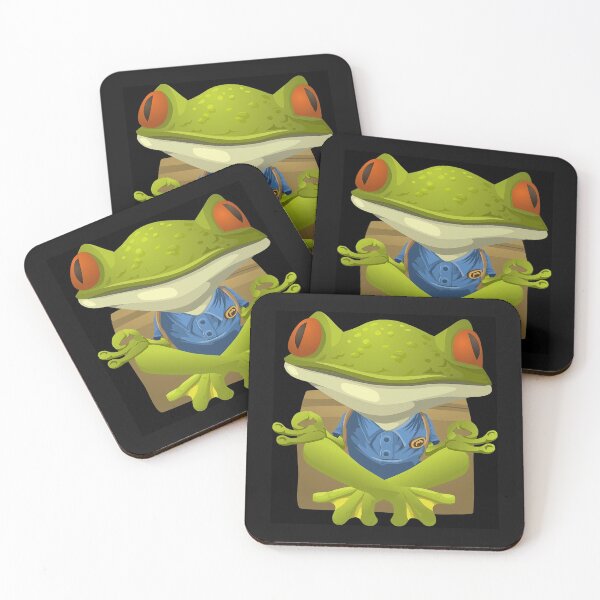 Item preview, Nice Frogs pets animals sweet cute meditation yoga funny cartoon designed and sold by Coolstuff4you71.