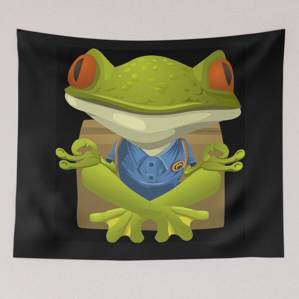 Item preview, Nice Frogs pets animals sweet cute meditation yoga funny cartoon designed and sold by Coolstuff4you71.