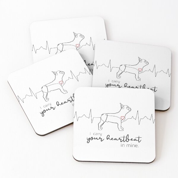 Item preview, Your heartbeat in mine - French Bulldog designed and sold by BehinTheIdea.