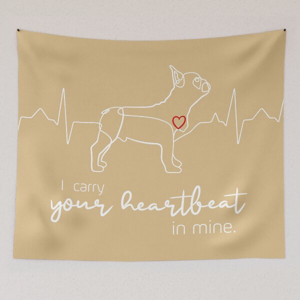 Item preview, Your heartbeat in mine - French Bulldog designed and sold by BehinTheIdea.