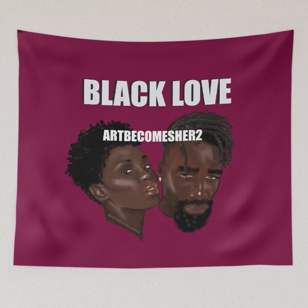 Item preview, Black Love - Plum Rose Backdrop  designed and sold by ArtBecomesHer2.