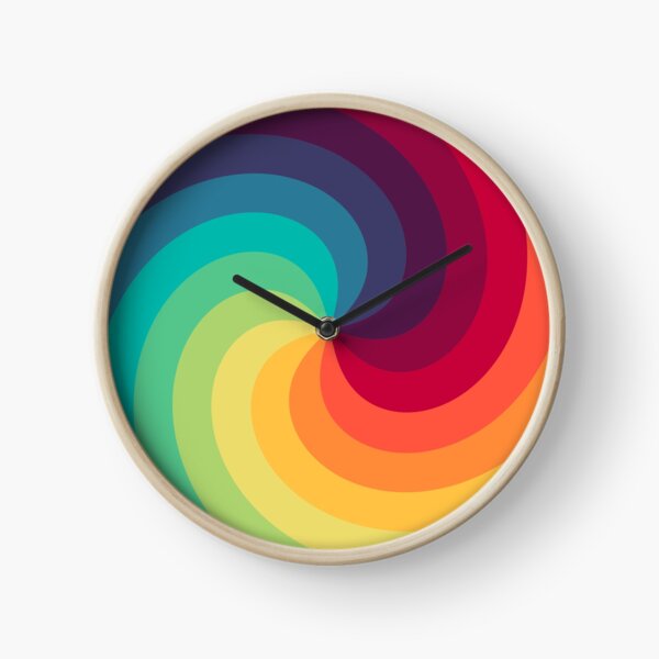 Colour Wheel Swirl Clock