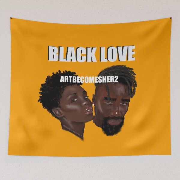 Item preview, Black Love - Sunflower Backdrop  designed and sold by ArtBecomesHer2.