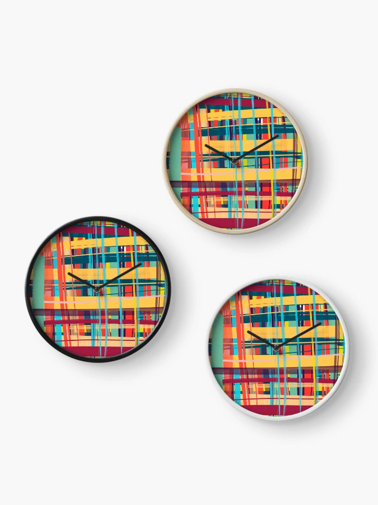 Thumbnail 3 of 4, Clock, Stripes Pattern Mask designed and sold by come.