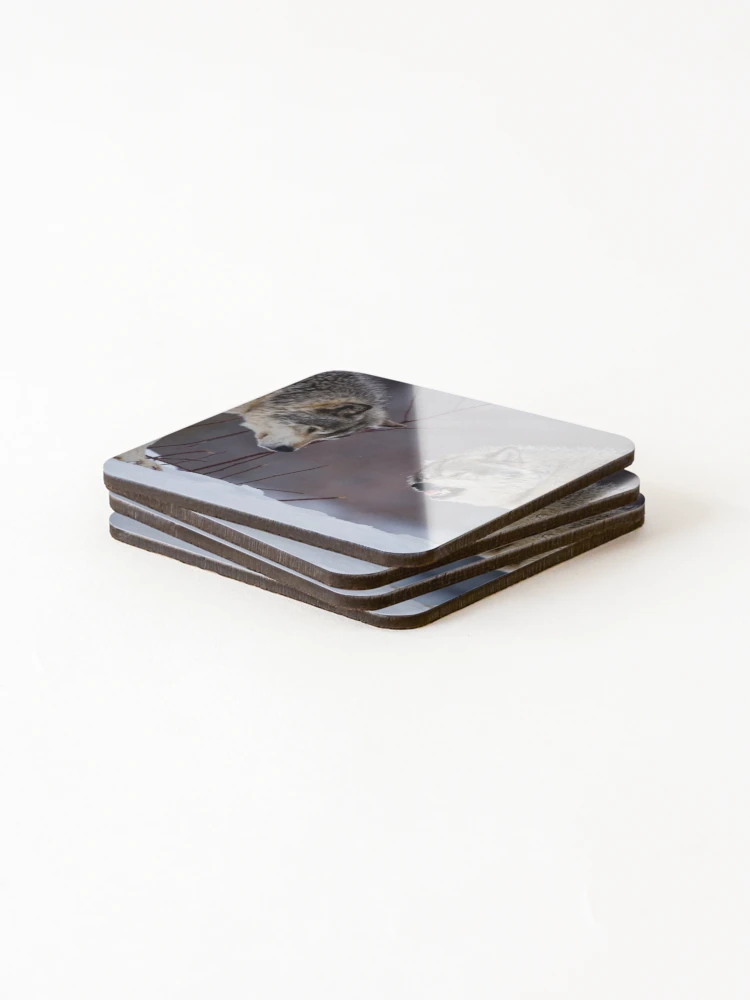 Thumbnail 4 of 5, Coasters (Set of 4), Timber Wolves designed and sold by WolvesOnly.