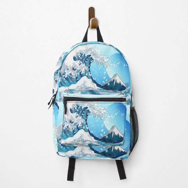Item preview, The Great Wave off Kanagawa with a blue moon designed and sold by CuisineCat.