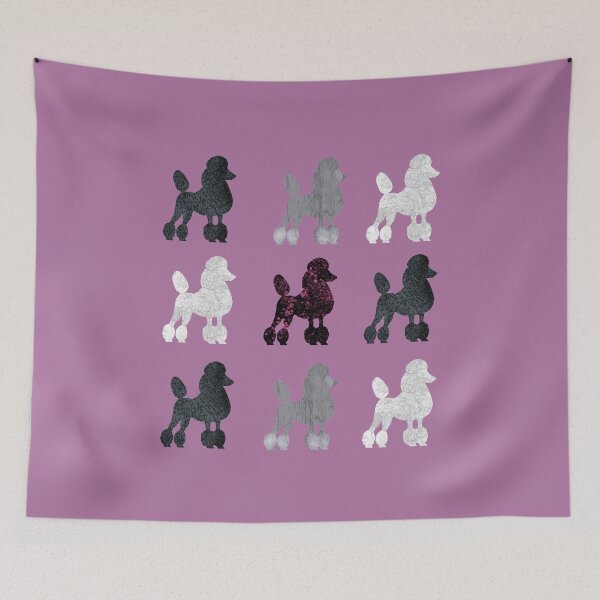 Item preview, Poodle Parade in pink designed and sold by ThePoodleandCo.