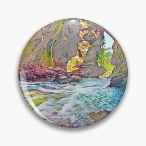 Item preview, Waterfall Cave — Tranquil Water Landscape designed and sold by Galathi Designs.