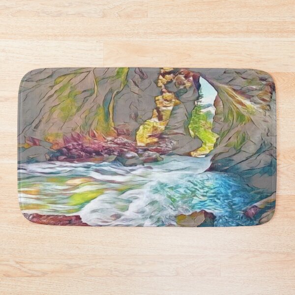 Item preview, Waterfall Cave — Tranquil Water Landscape designed and sold by Galathi Designs.
