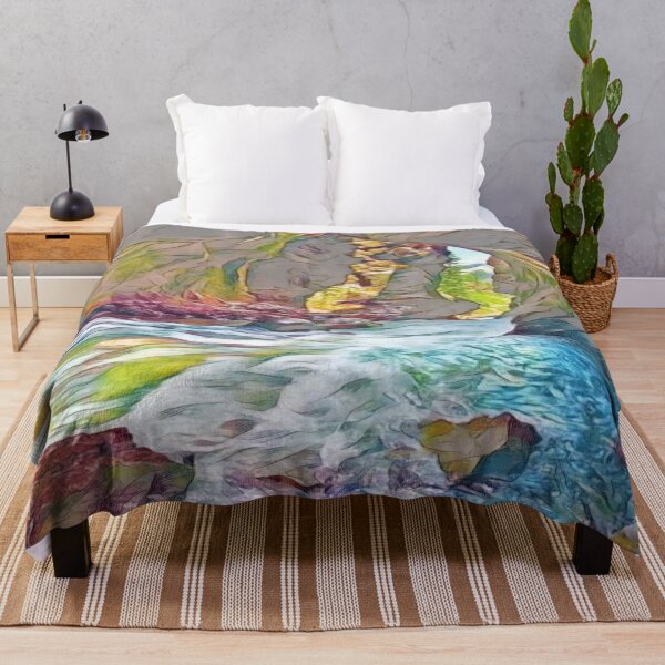Item preview, Waterfall Cave — Tranquil Water Landscape designed and sold by Galathi Designs.