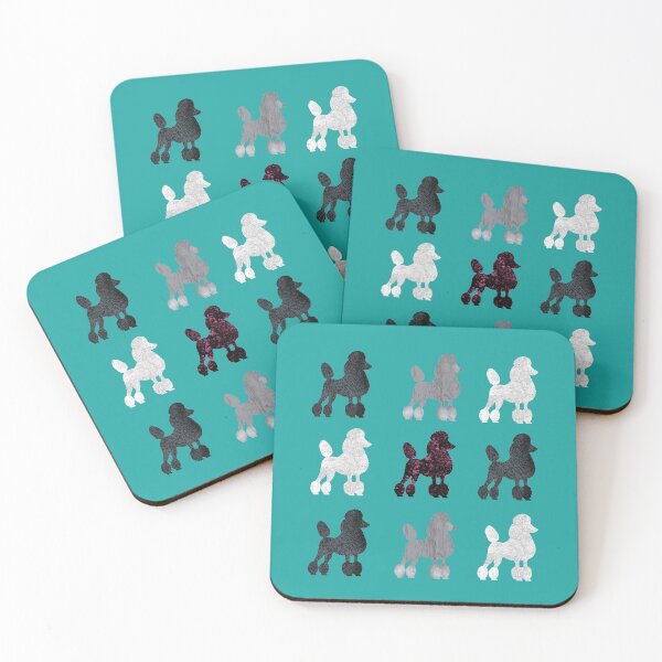 Item preview, Copy of Poodle Parade in turquoise  designed and sold by ThePoodleandCo.