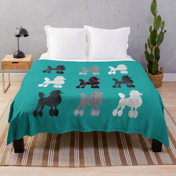 Item preview, Copy of Poodle Parade in turquoise designed and sold by ThePoodleandCo.