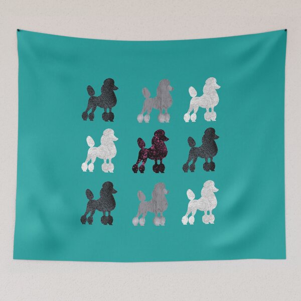 Item preview, Copy of Poodle Parade in turquoise  designed and sold by ThePoodleandCo.