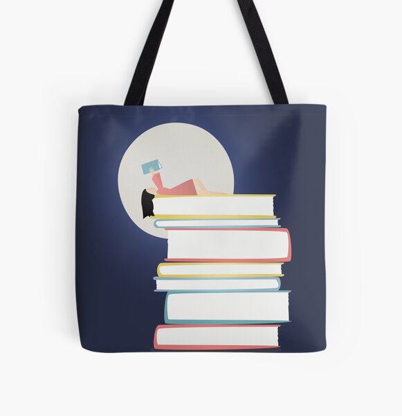Living in books All Over Print Tote Bag