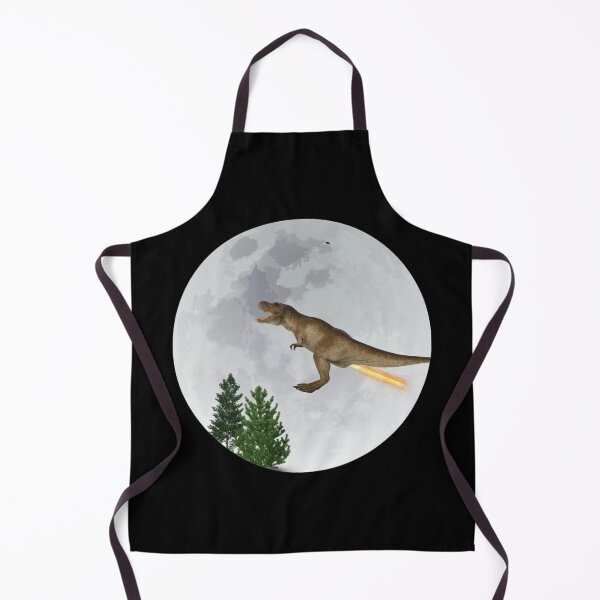 Item preview, Rocket-propelled T-Rex Flies In Front Of The Moon designed and sold by DELMEO.