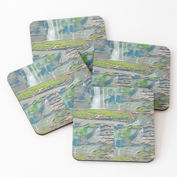 Item preview, Waterfall Rocks — Serene Cascading Water Scene designed and sold by Galathi Designs.