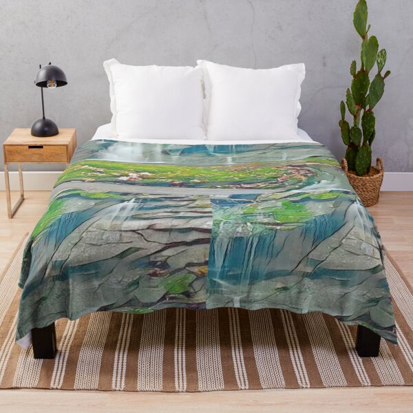 Item preview, Waterfall Rocks — Serene Cascading Water Scene designed and sold by Galathi Designs.