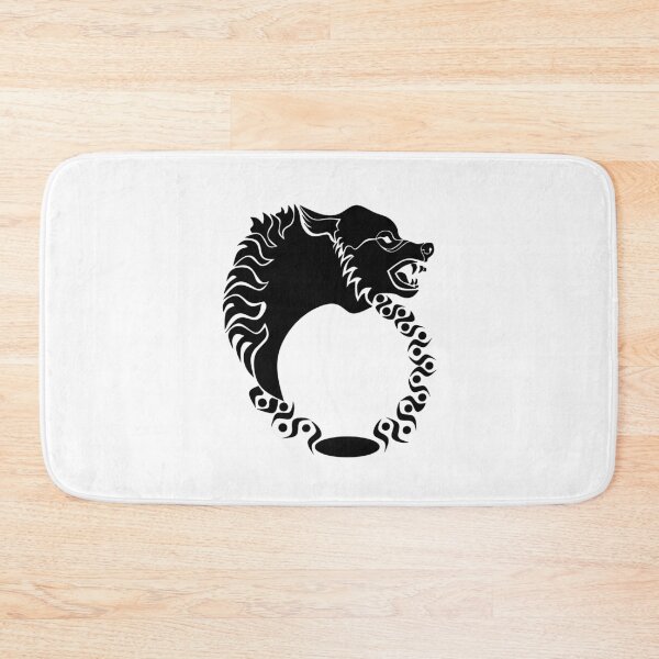 Item preview, Tribal Black Wolf Head Silhouette Laurel designed and sold by grounds.
