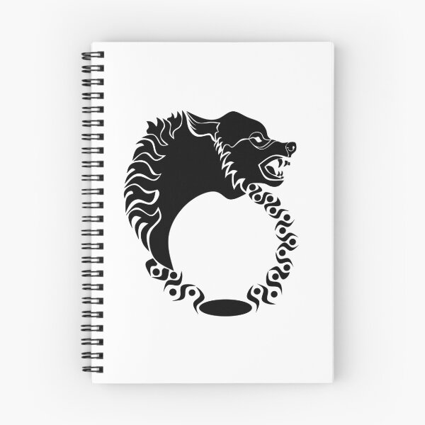 Item preview, Tribal Black Wolf Head Silhouette Laurel designed and sold by grounds.