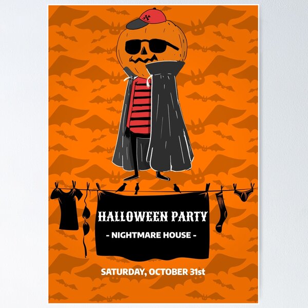 Item preview, Halloween Party Pumpkin designed and sold by Apoorv Choudhary.