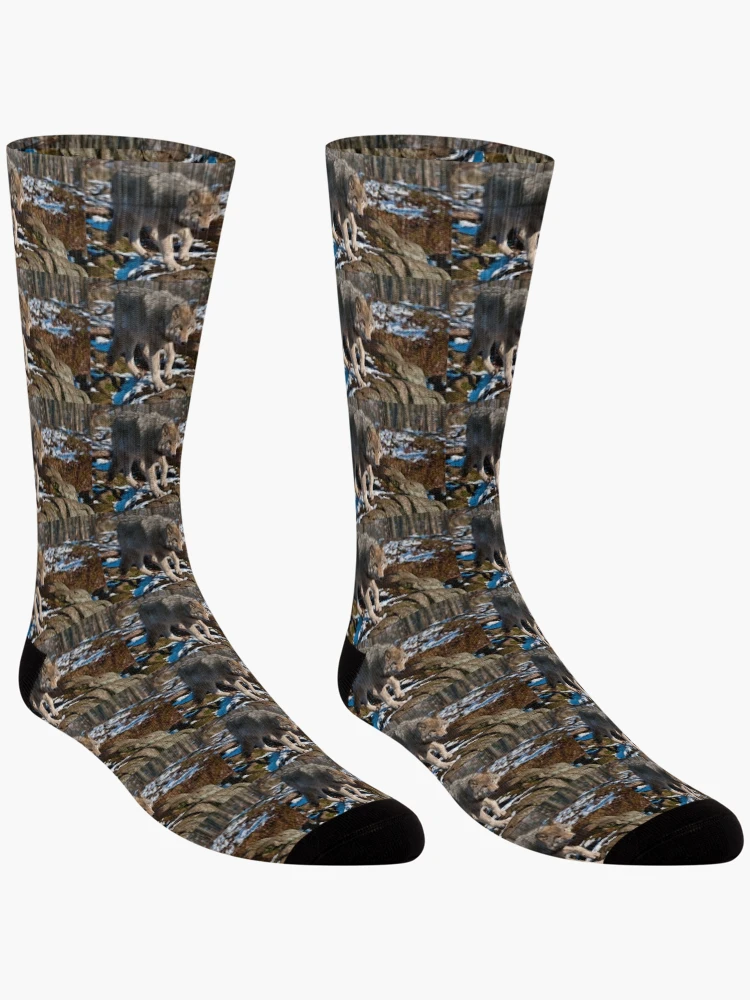 Thumbnail 3 of 5, Socks, Timber Wolf designed and sold by WolvesOnly.