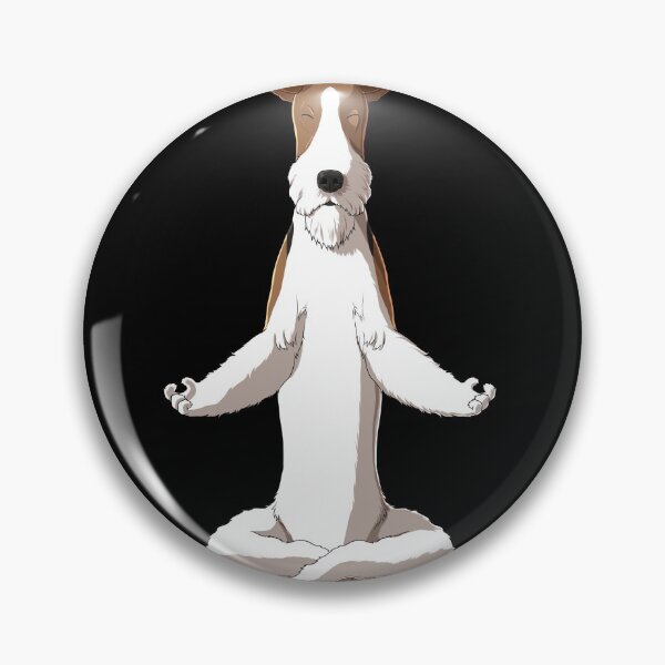 Item preview, Meditating Wire Haired fox Terrier Dog designed and sold by alwe-designs.