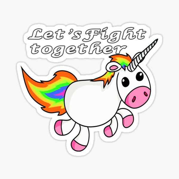 "let's fight together" Sticker for Sale by NeHaal Redbubble