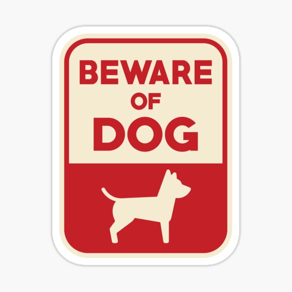 BEWARE OF DOG entry sign Stickers Decals 