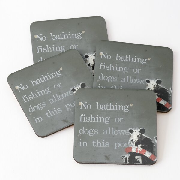 Item preview, Banksy No Bathing, Fishing or Dogs Allowed in this Pond designed and sold by WE-ARE-BANKSY.