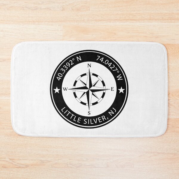 Item preview, Little Silver, New Jersey Geographical Coordinates designed and sold by TeeOhGraphics.