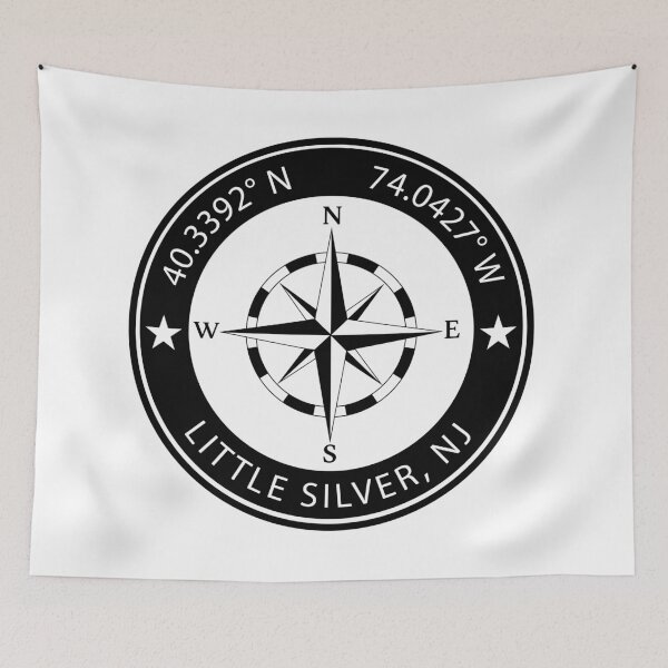 Item preview, Little Silver, New Jersey Geographical Coordinates designed and sold by TeeOhGraphics.