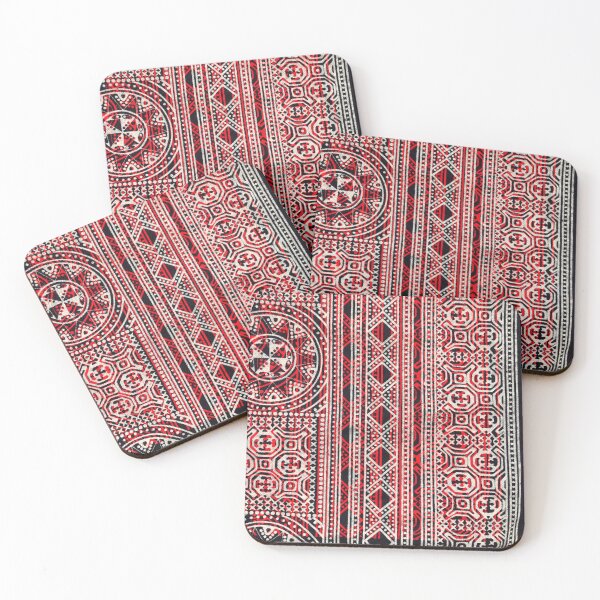 Item preview, Red and Black Hill Tribe Pattern designed and sold by Adisak-designs.