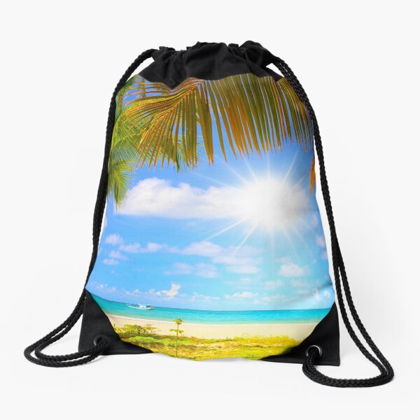 Item preview, Green Palm Tree Under Blue Sky designed and sold by Laura Vancleave.
