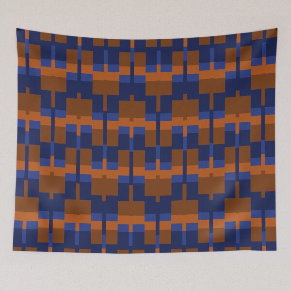 Item preview, Squares and Lines in Blues and Tans designed and sold by neverfaraway.