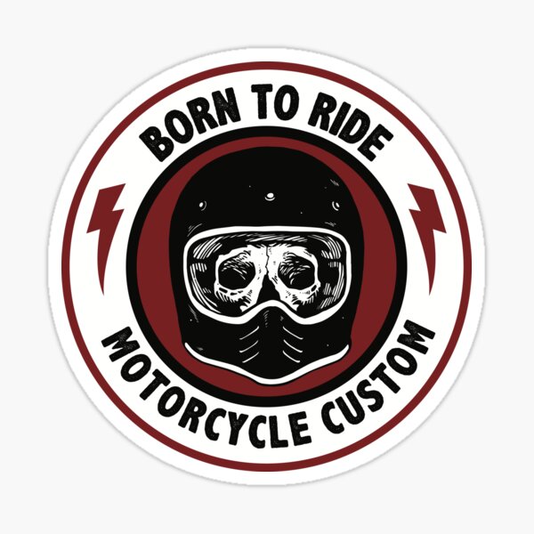 Sticker Moto Born To Ride, Stickers Motos