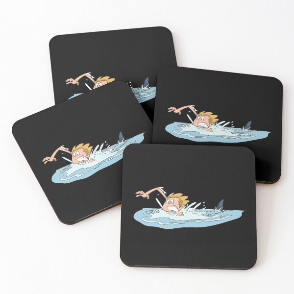 Item preview, Swimmer with shark designed and sold by Monkey Ful.
