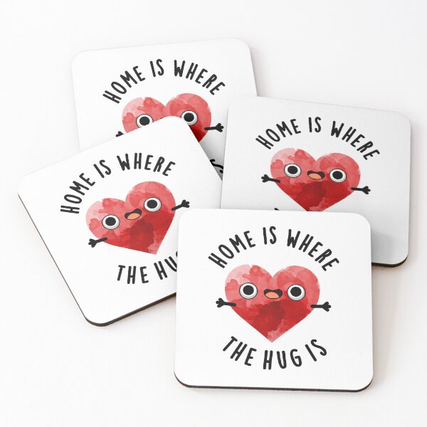 Item preview, Home Is Where The Hug Is Funny Heart Puns  designed and sold by punnybone.
