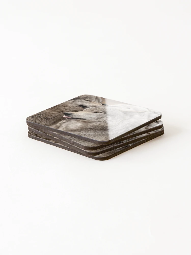 Thumbnail 4 of 5, Coasters (Set of 4), Timber Wolves designed and sold by WolvesOnly.