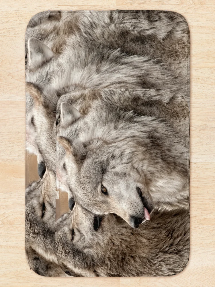 Thumbnail 5 of 6, Bath Mat, Timber Wolves designed and sold by WolvesOnly.
