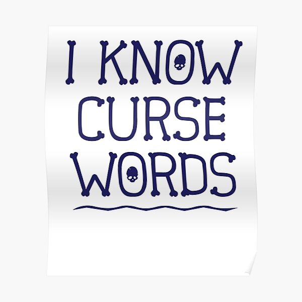 Curse Words Posters Redbubble - roblox font uncensored cuss words