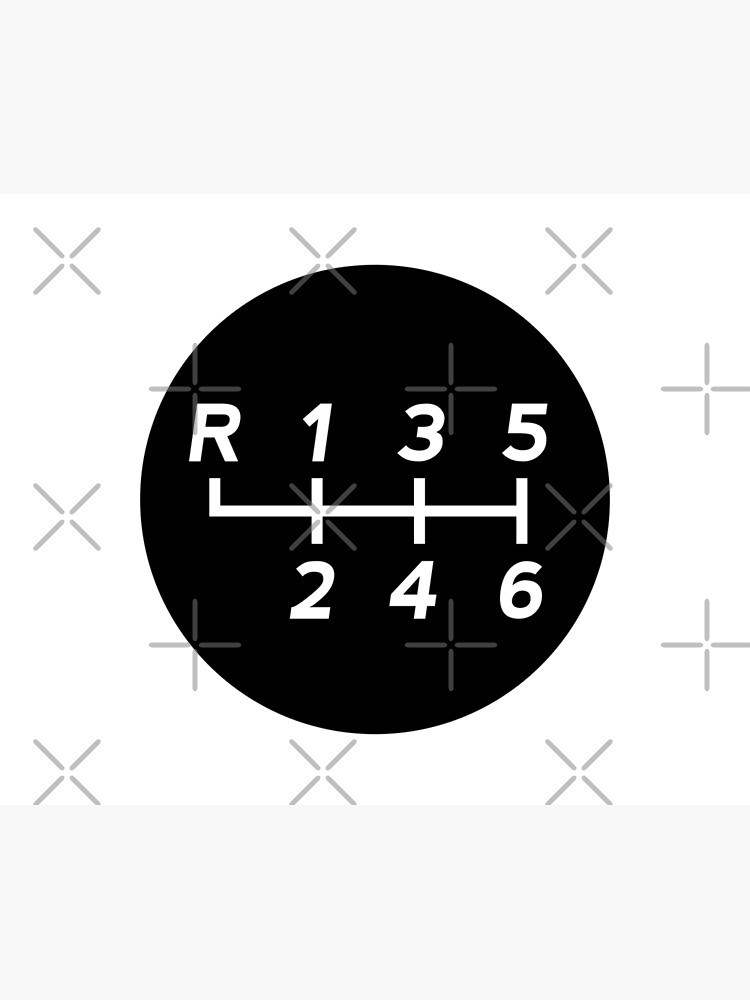 "Black Manual Transmission Shift Pattern 1" Poster by ApexFibers