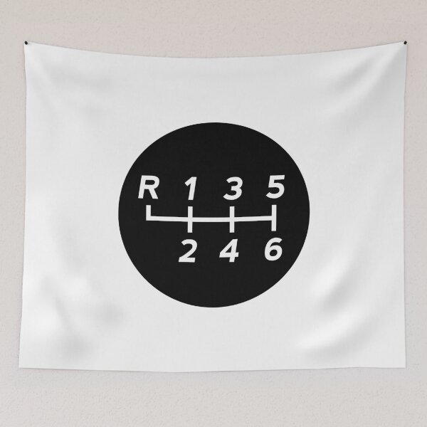 Item preview, Black Manual Transmission Shift Pattern 1 designed and sold by ApexFibers.