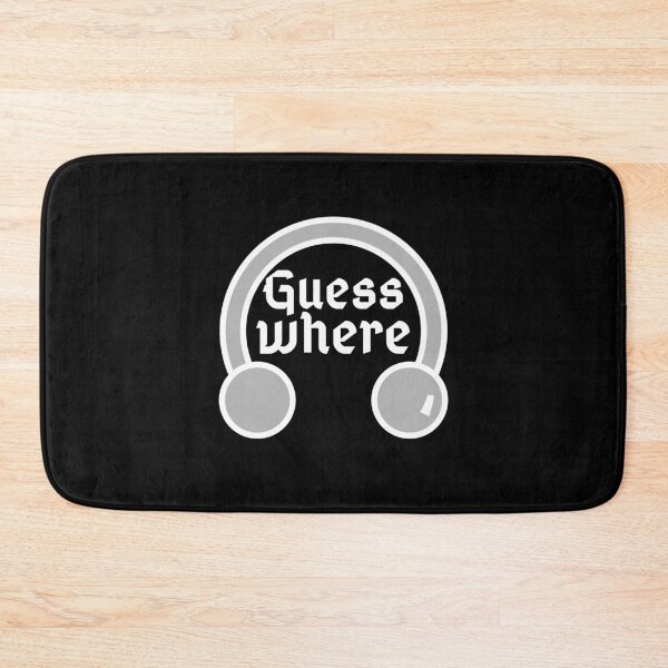 Item preview, Guess Where Piercing Barbell Design - white designed and sold by MixedBagMerch.