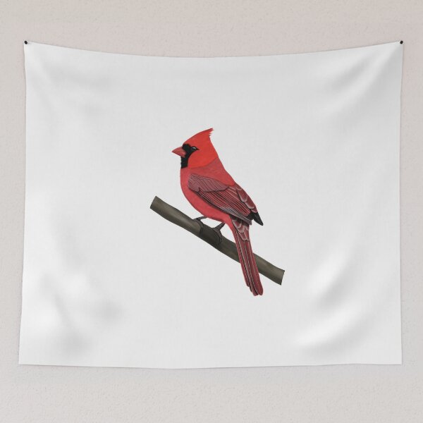 Item preview, Cardinal red bird garden bird cute illustration birdwatcher designed and sold by jz-birds.