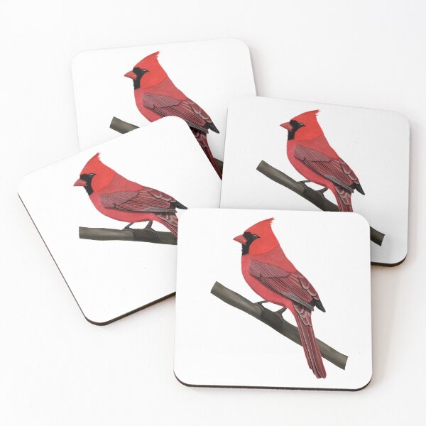 Item preview, Cardinal red bird garden bird cute illustration birdwatcher designed and sold by jz-birds.