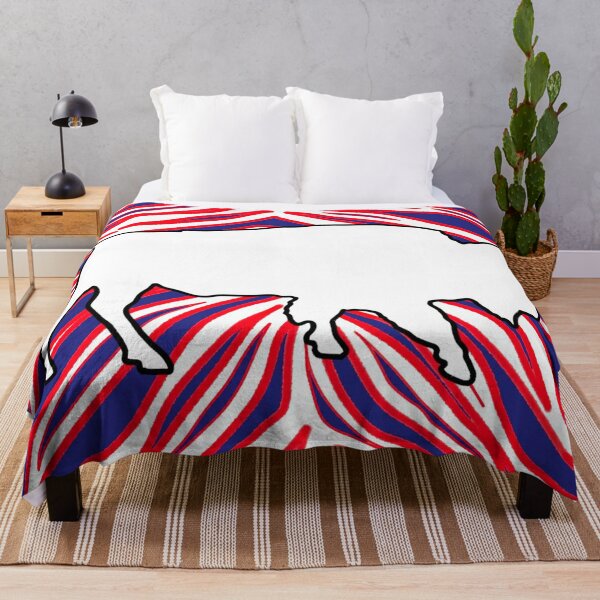 Buffalo Bills Zubaz Zebra Print Throw Blanket Blanket Fluffy Loose