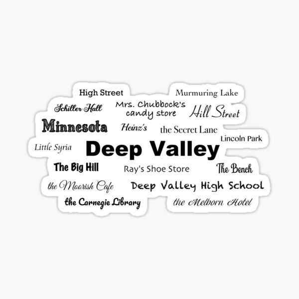 Places of Deep Valley - Betsy-Tacy Sticker